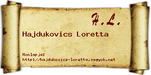 Hajdukovics Loretta névjegykártya